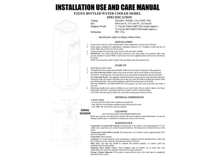 E430XX, RK Bottled Water Cooler Model